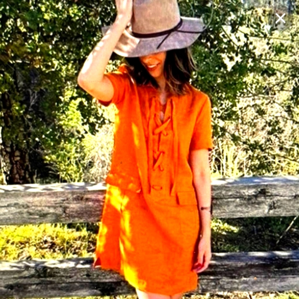 Maeve Orange Shift Dress, size 14